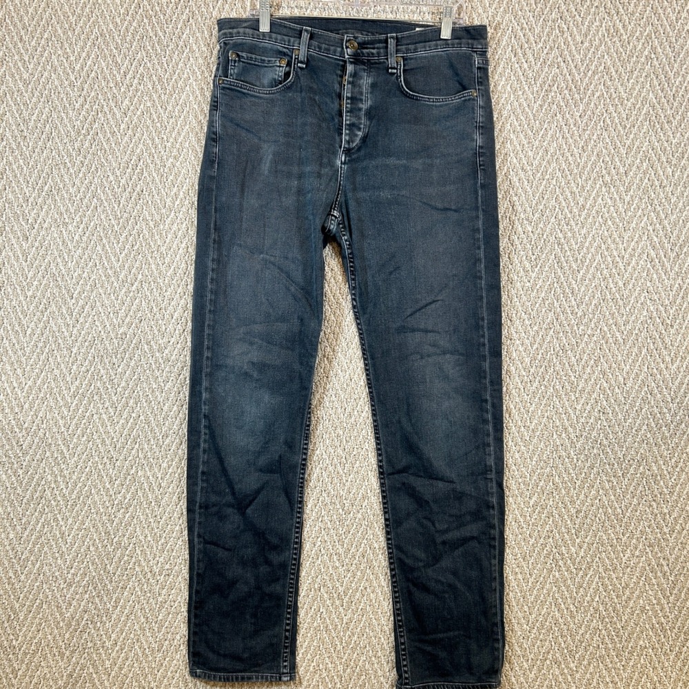 Rag & Bone Fit 2 Slim Jeans Mens 34 Gray Dark Denim Pants M1223K510MIN
